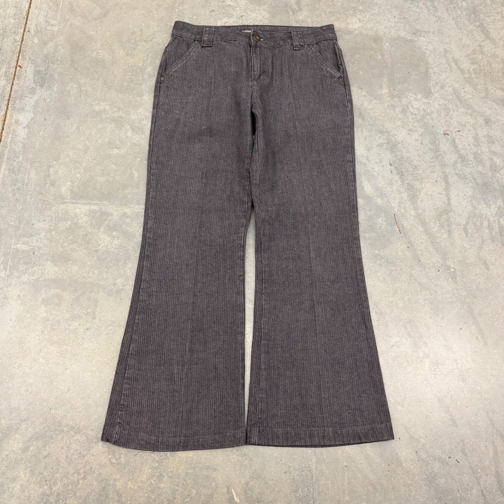 Y2K Men RuffHewn Pinstripe Flare Leg Workwear Casual Pants Size 8